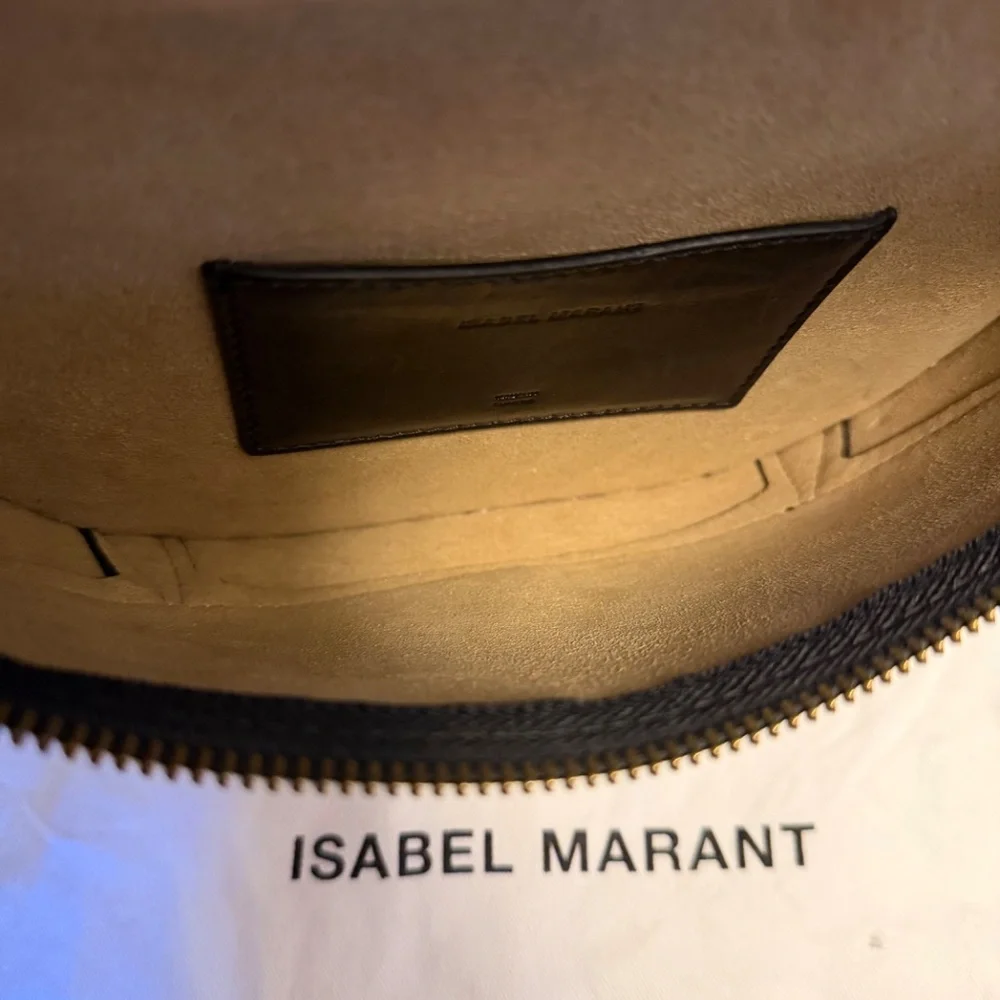 Isabel Marant Black Leather Studded Convertible Shoulder/Waist Bag - Picture 2 of 7